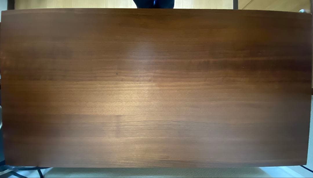 無印 木製キャビネット ガラス扉　ウォールナット材