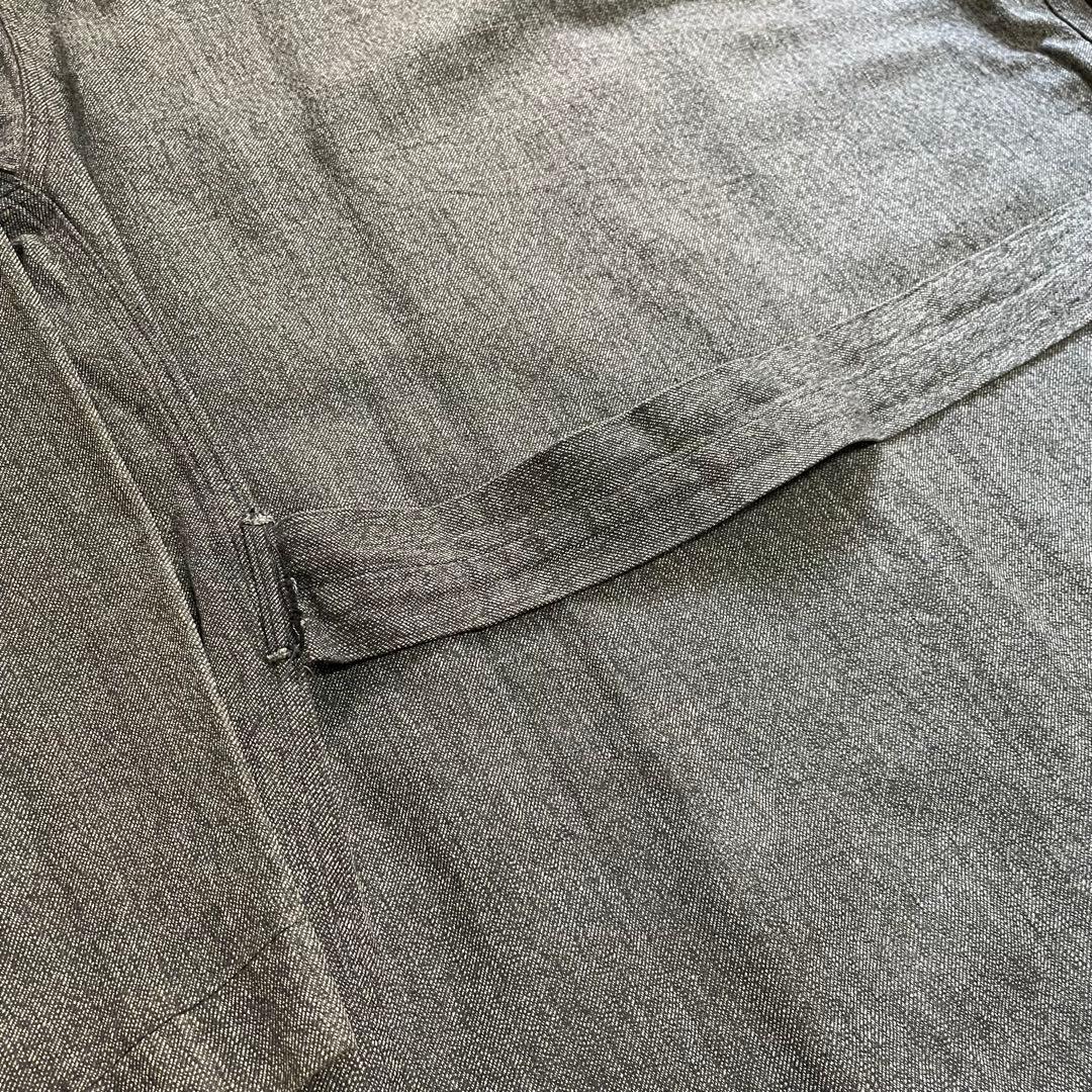 60s アトリエコート ブラックシャンブレー フレンチヴィンテージ ユーロ