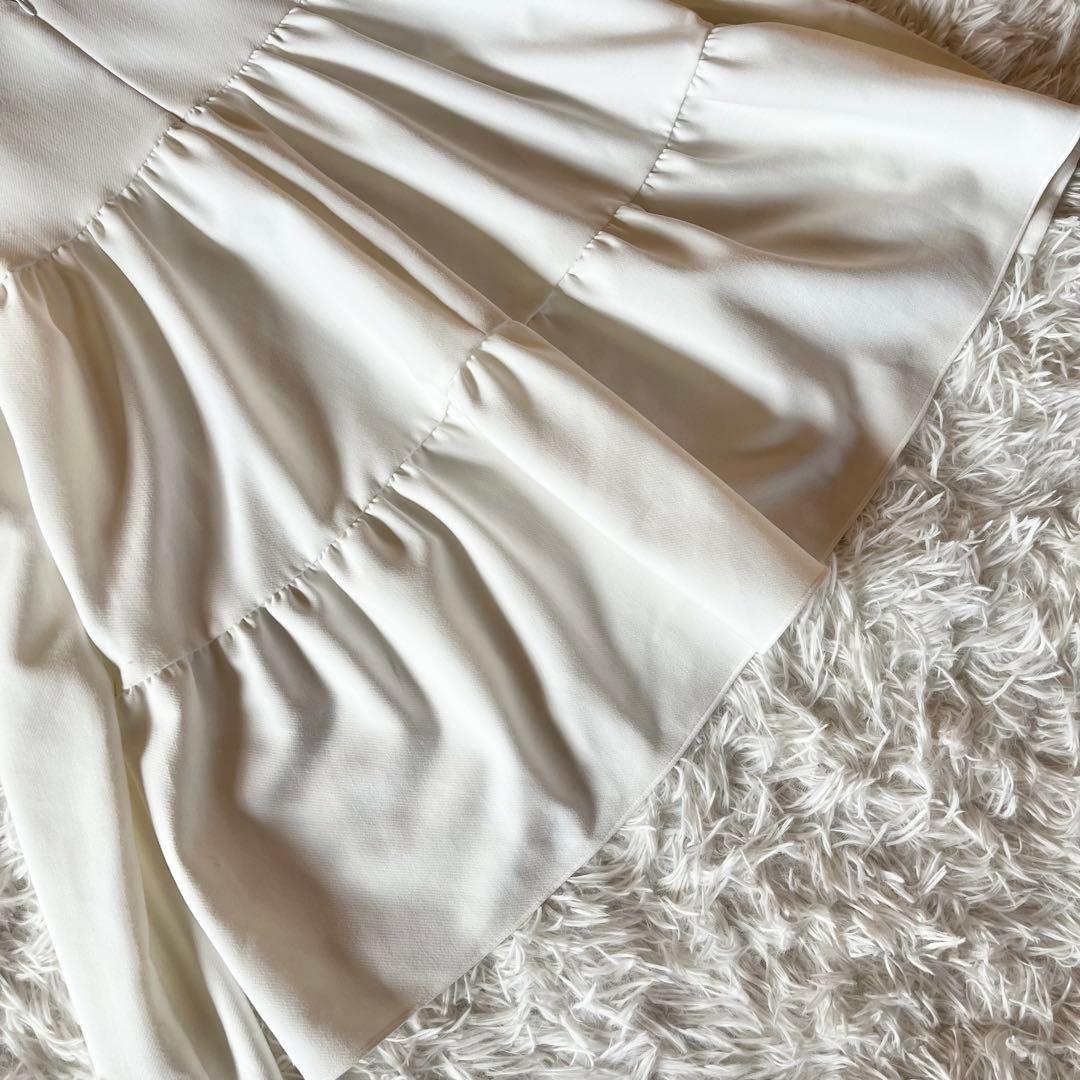 美品✨ ヨーコチャン ロングスリーブバックティアードパールブラウス 定価7.7万