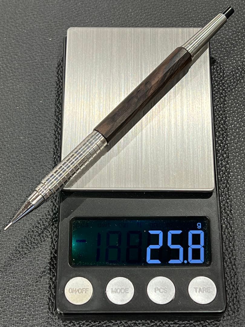 たっかーpg5 12角軸　黒檀　ステンレスグリップ、ノックカバー