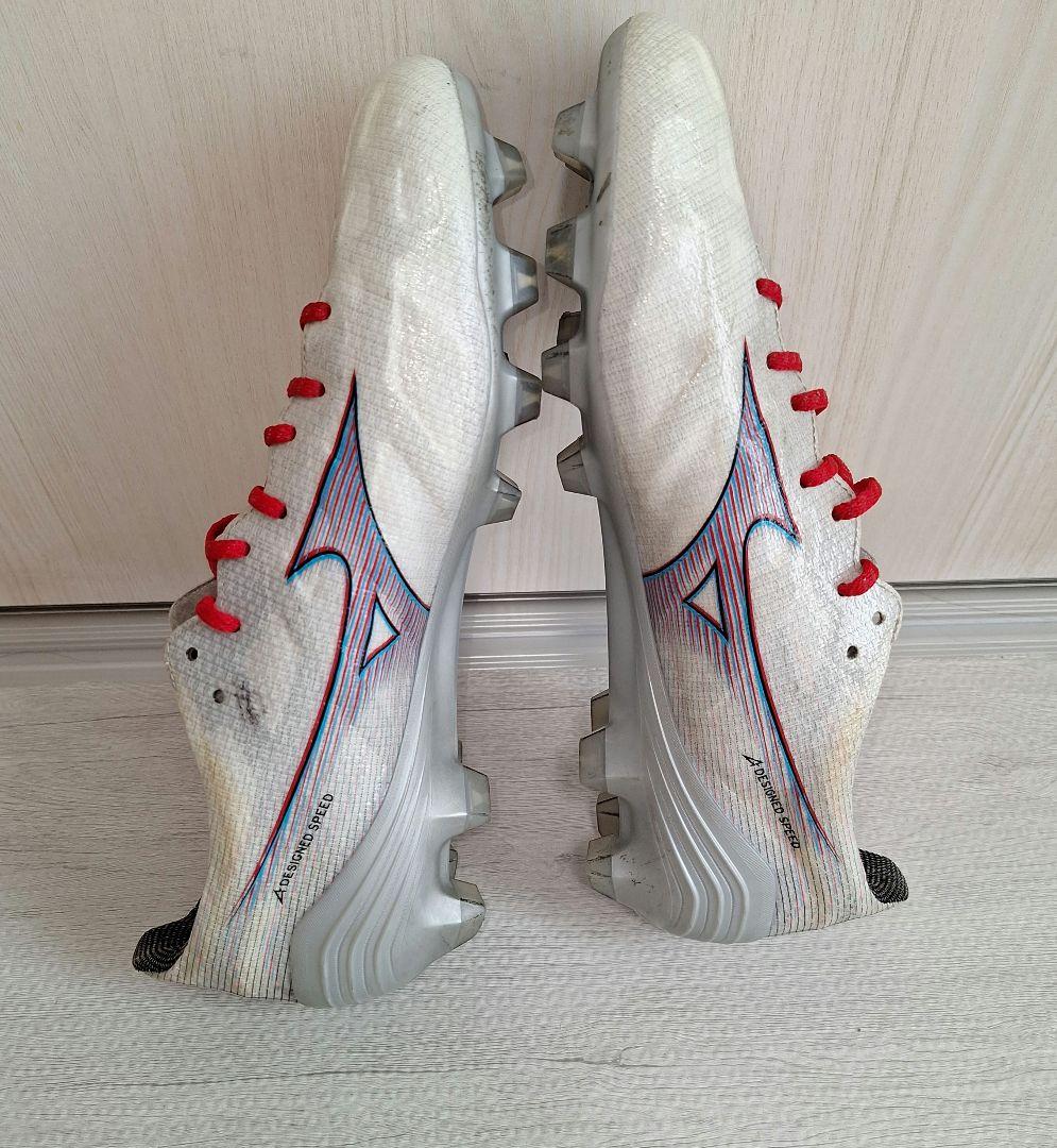 美品☆ミズノアルファ Pro ホワイト サッカーシューズ 25㎝