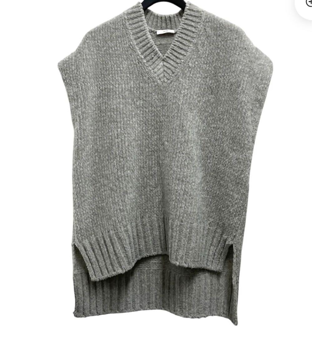 ATON(エイトン)wool mole crew neck vestニットベスト