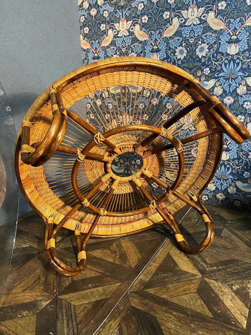 ラタン 竹 座卓 ローテーブル インテリア 昭和レトロ