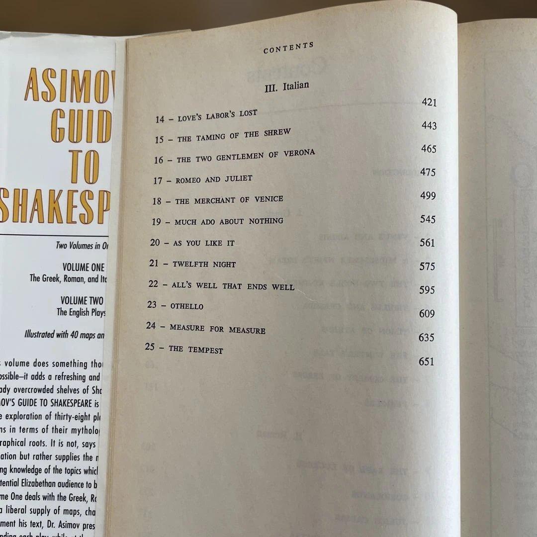 洋書 Asimov's Guide to Shakespeare