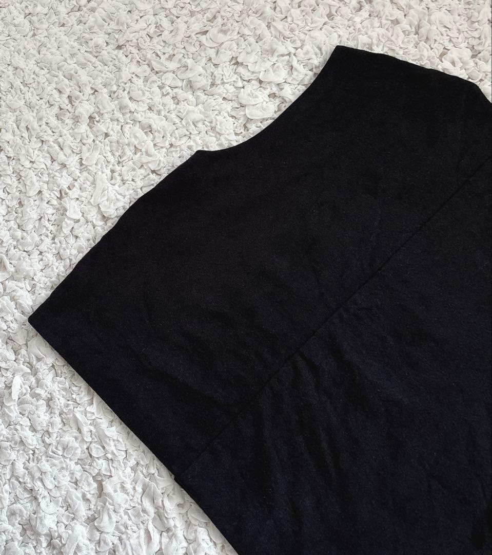 2024 かぐれ　リネンレーヨンベスト　黒