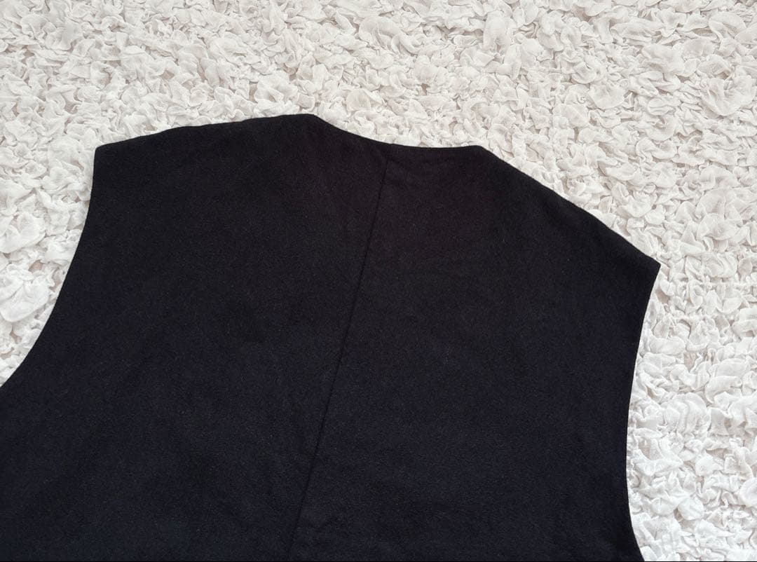 2024 かぐれ　リネンレーヨンベスト　黒