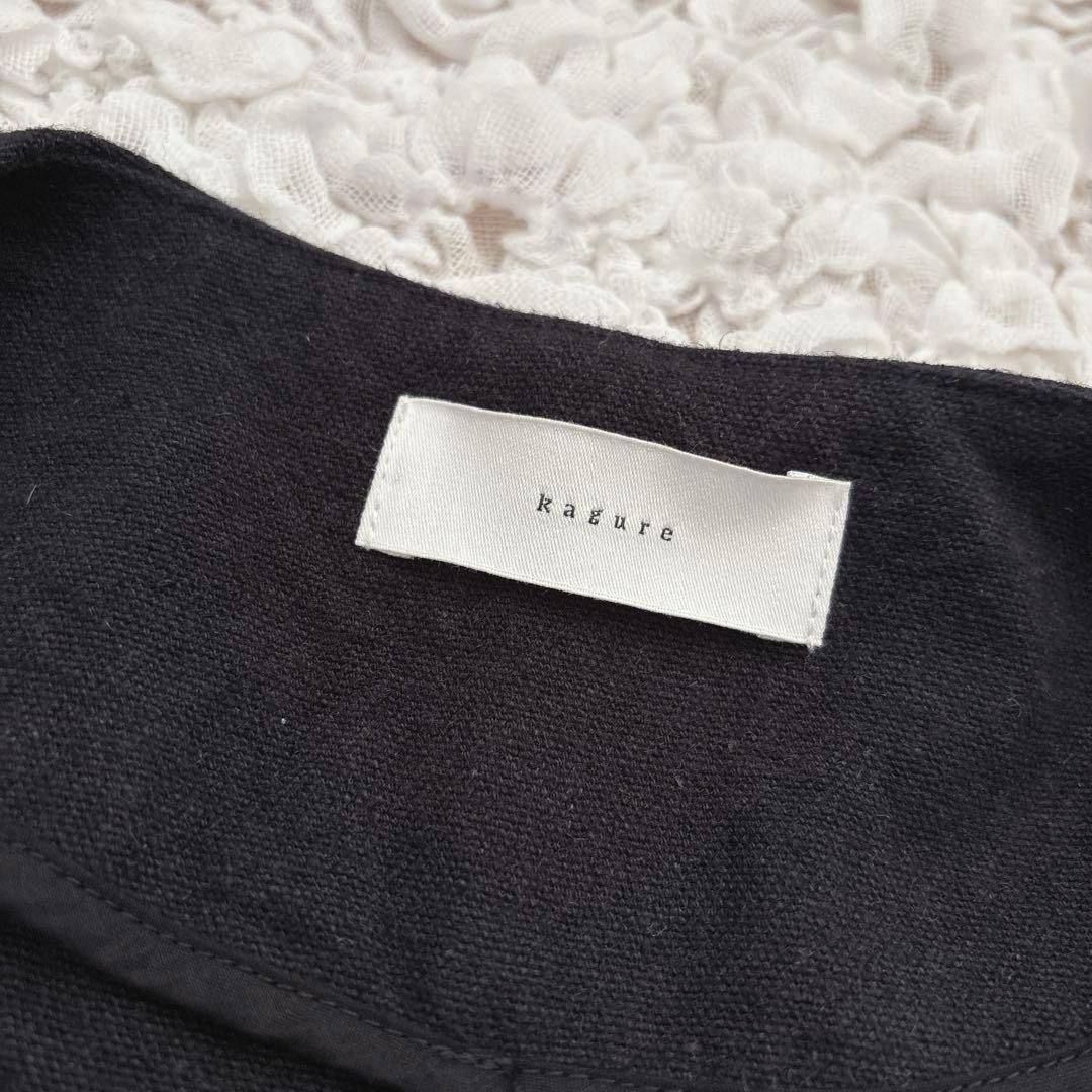 2024 かぐれ　リネンレーヨンベスト　黒