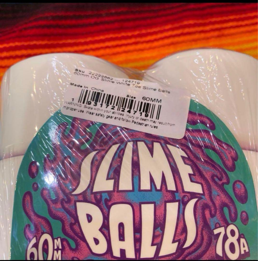SLIMEBALLS スライムボール　スケートウィール 60m78a ホワイト
