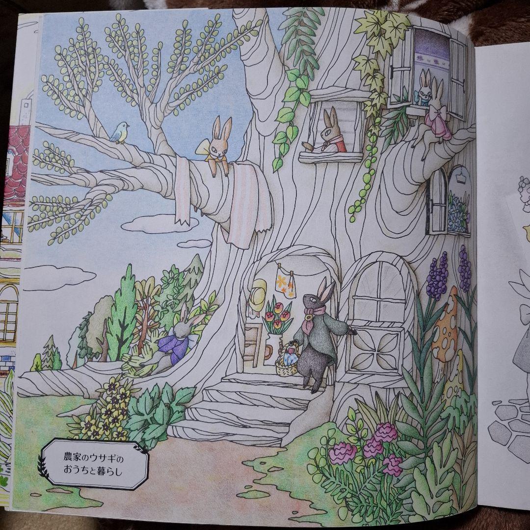 森の生き物と素敵なおうちの暮らしぬりえブック