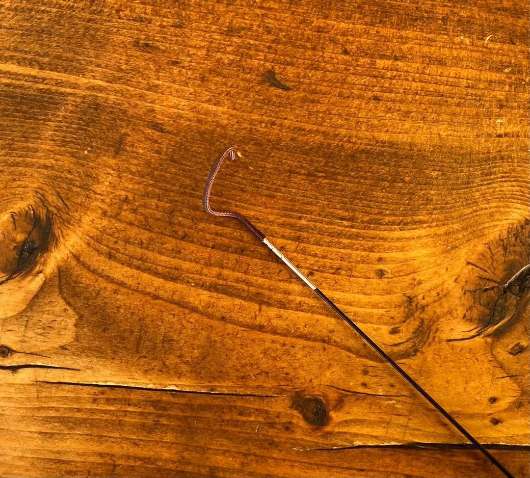 小物釣り竿　タナゴ竿　ブラウン×ホワイト　180cm ウッドグリップ　振り出し竿