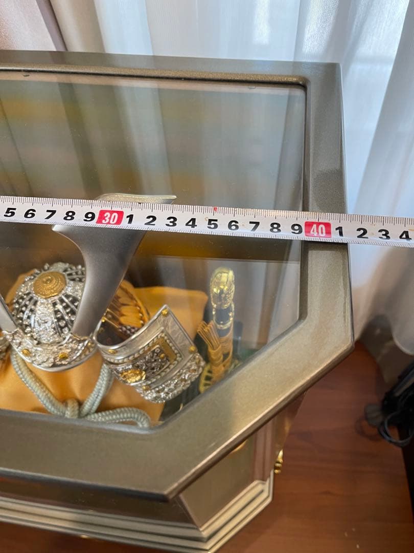 兜飾り 五月人形　弓矢　刀　こどもの日　端午の節句　ケース入り　オルゴール