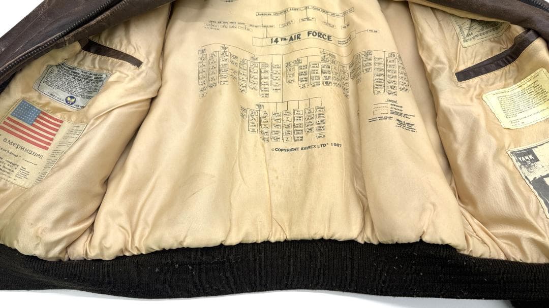 ★AVIREX アヴィレックス A-2 フライトジャケット レザー