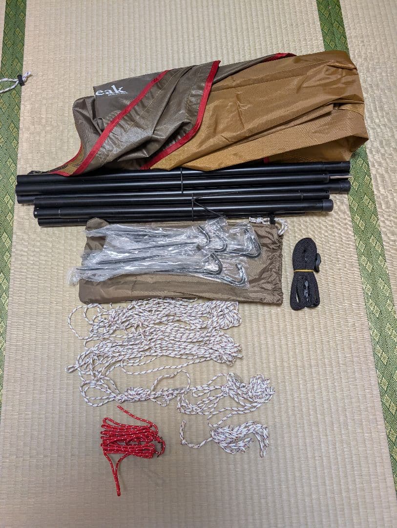  Peak タープ ブラウン 収納バッグ付き