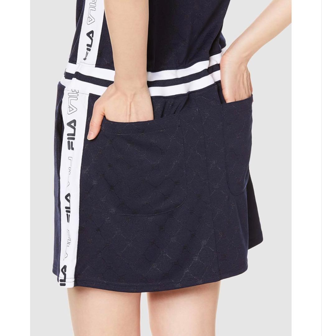 【試着のみ】フィラ FILA ゴルフ 半袖ワンピース751407 ネイビー
