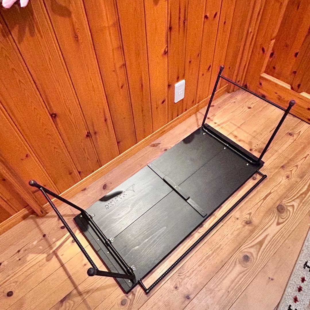 No.575 アイアンローテーブル オルテガテーブル　ネイティブ柄