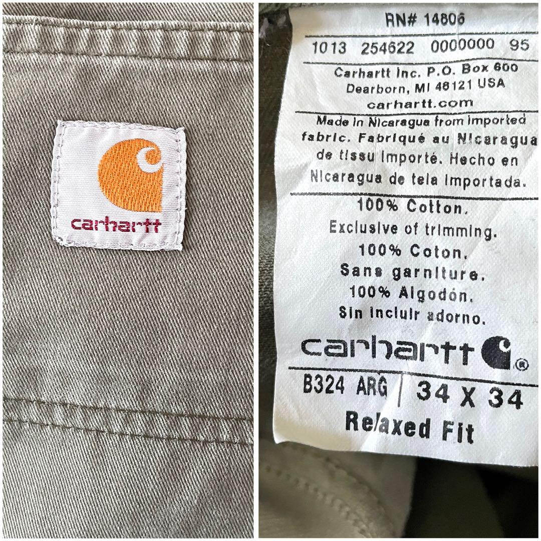 カーハート ペインターパンツ 刺繍 カーキ 34×34