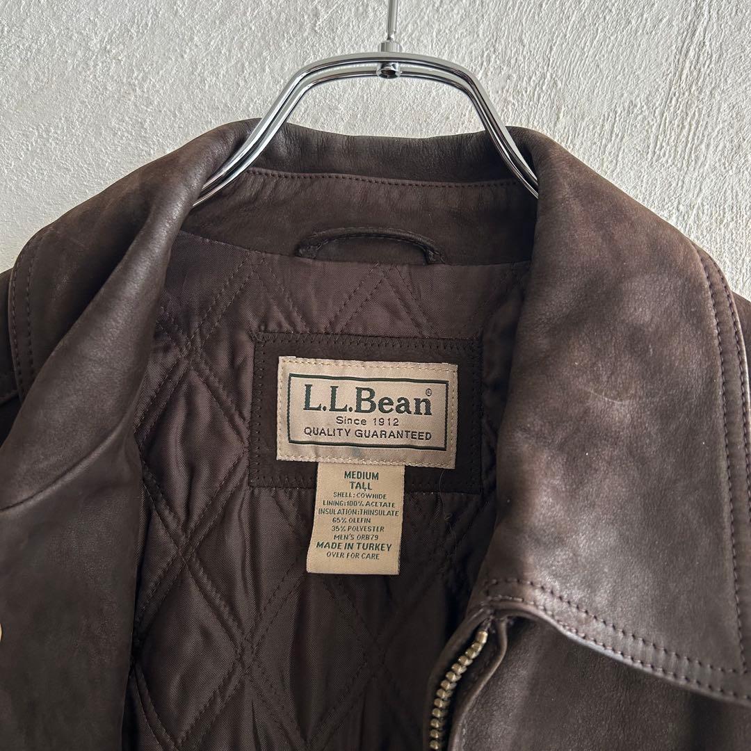 ★00S L.L.Bean スエード レザージャケット ブラウン エルエルビーン