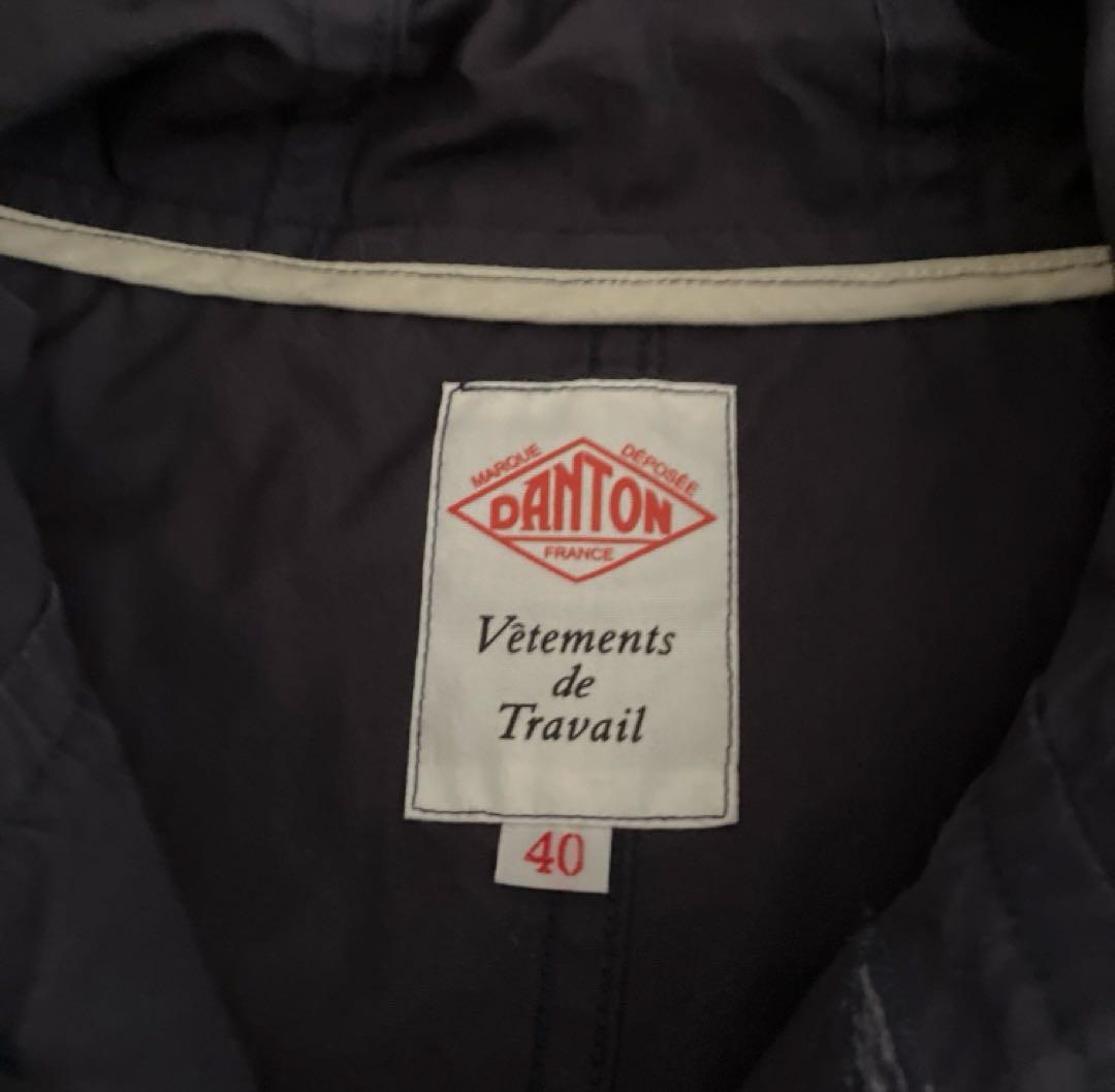 DANTON コットンパーカージャケット（サイズ40）★美品★ネイビー