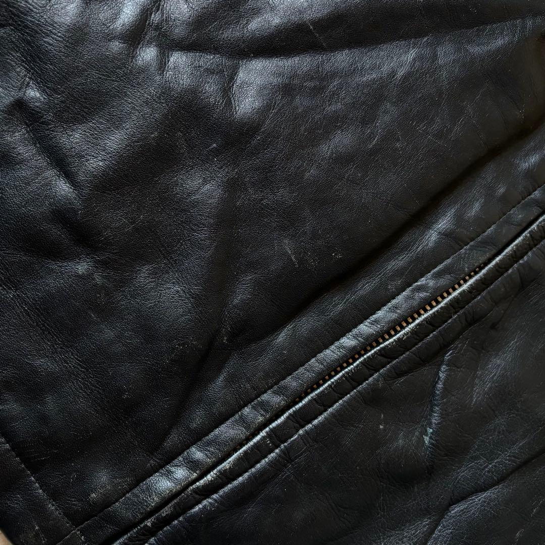 60s ヴィンテージ ステアハイドレザー シングルライダースジャケット 革ジャン