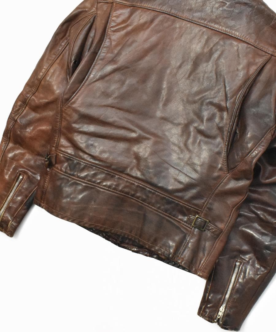 80's USA製 SCHOTT ショット レザー ライダースジャケット 40