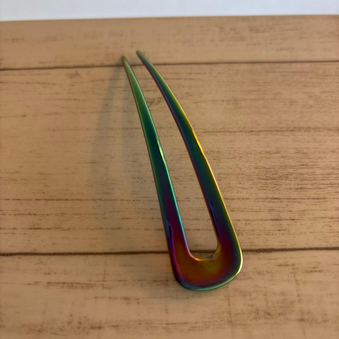 コレットマルーフ　レアなレインボー　ヘアピン