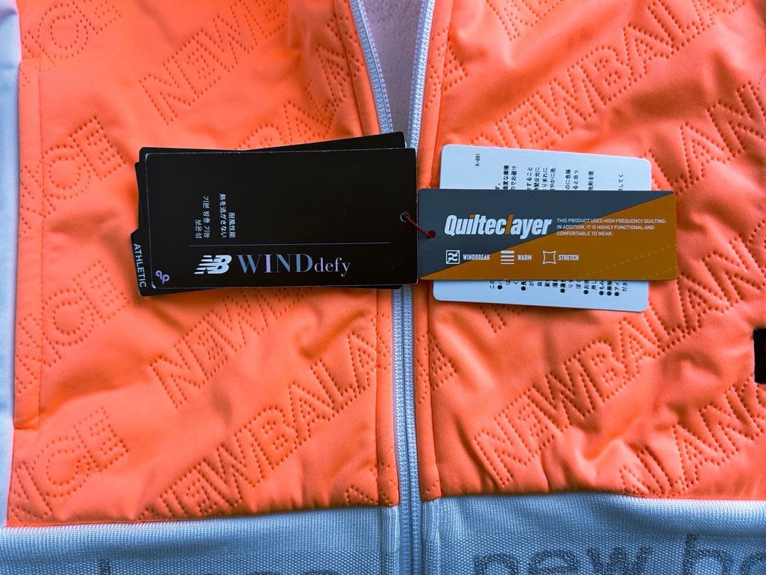 新品未使用タグ付き NB Golf 防風保温 ジップパーカー オレンジ 0