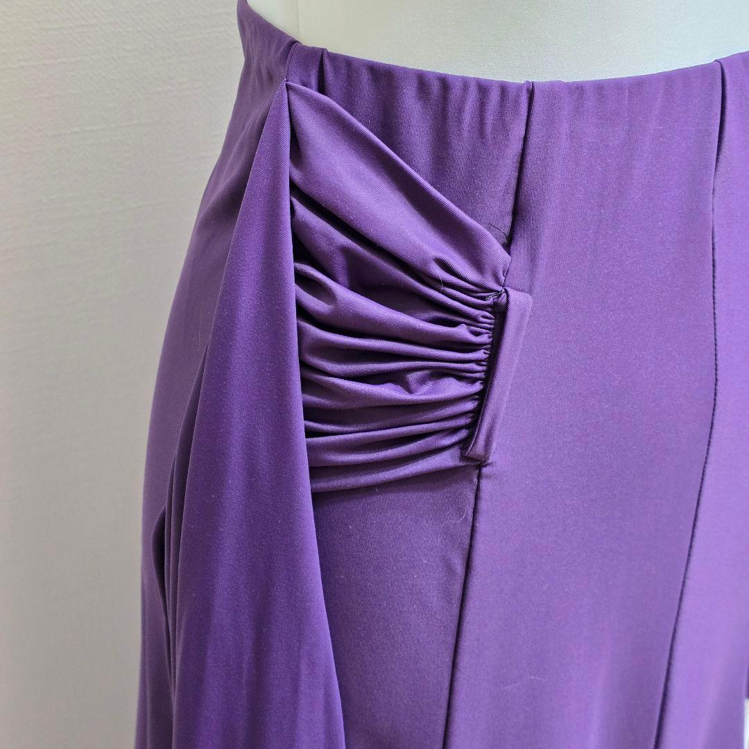 社交ダンス セットアップ パープル トップス＋ロングスカート スタンダード用