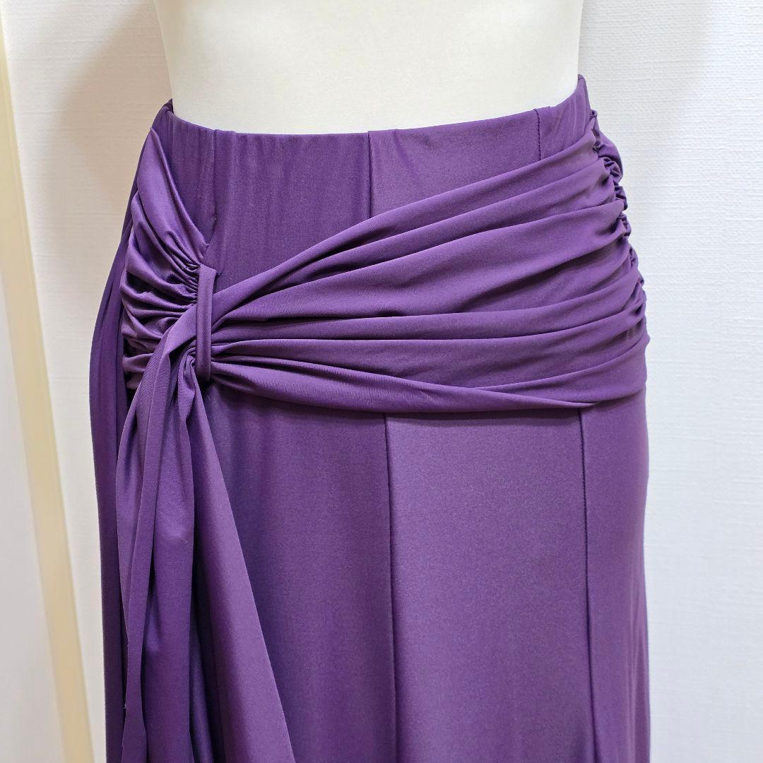 社交ダンス セットアップ パープル トップス＋ロングスカート スタンダード用