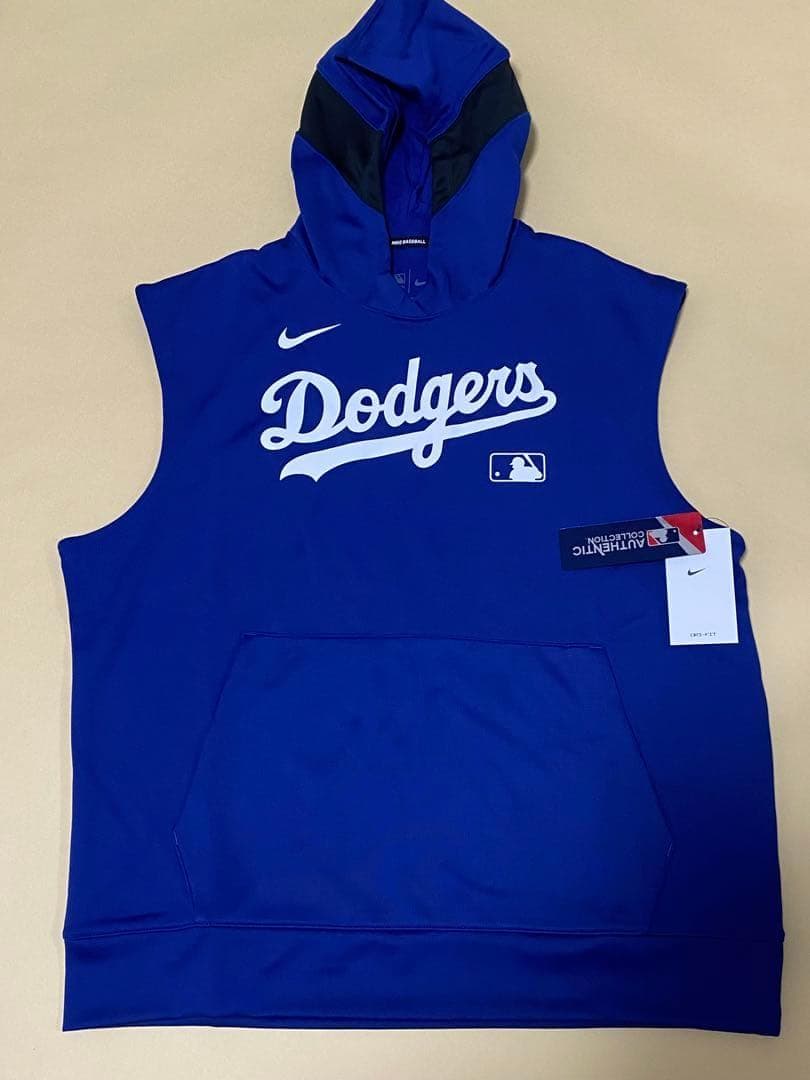 Ｌ ドジャースノースリーブパーカー選手着用モデル　オーセンティックNike
