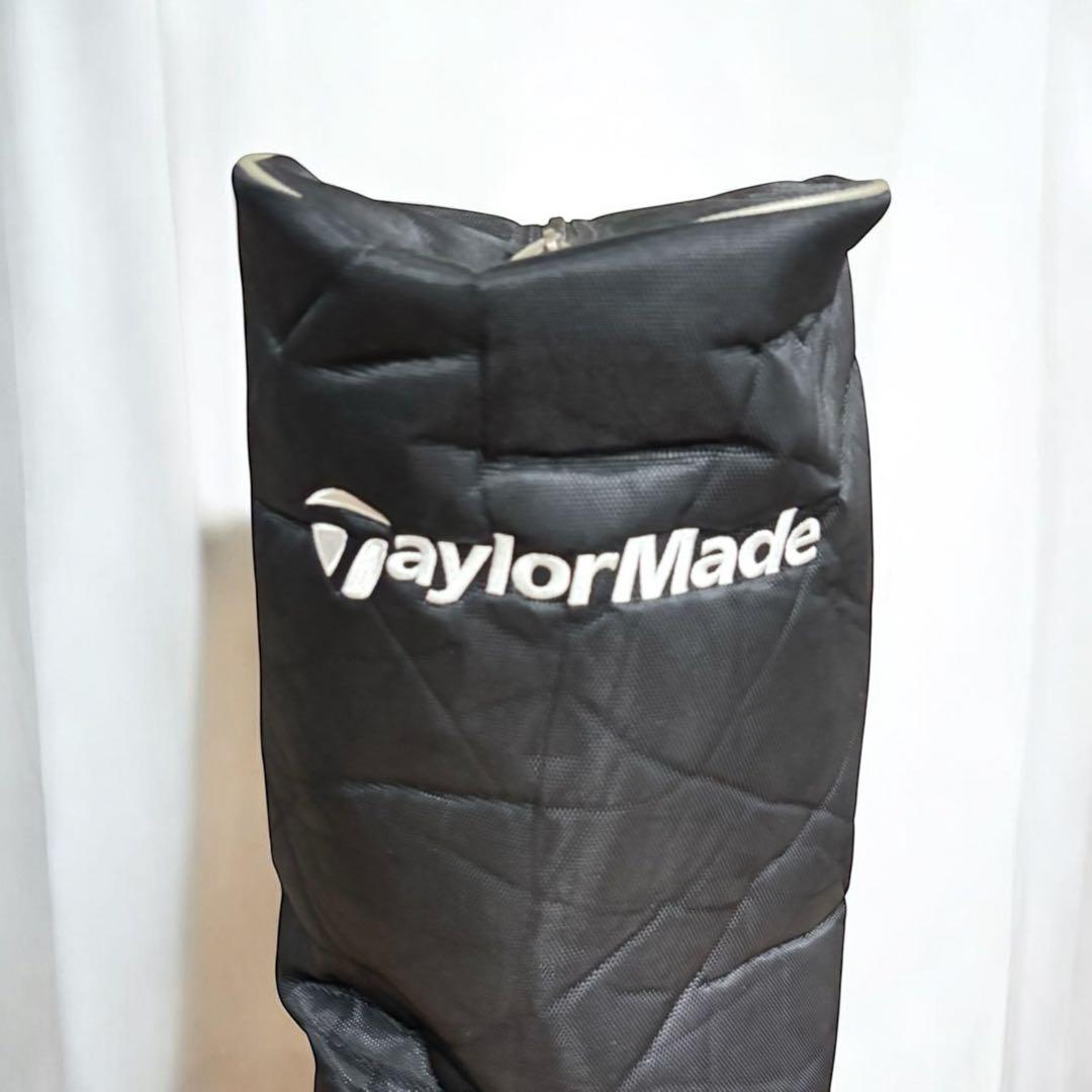 【人気モデル】TaylorMade キャディバッグ 黒白 フード付 良品 ゴルフ