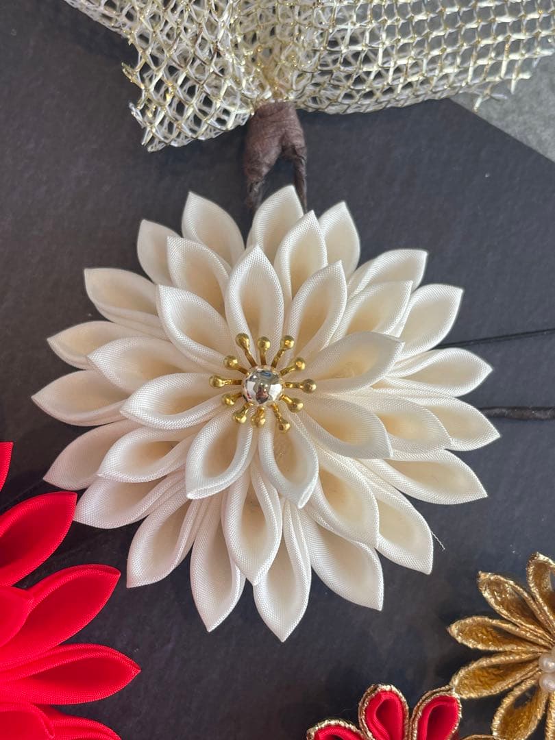 赤髪飾り　和装髪飾り　振袖髪飾り　髪飾りセット