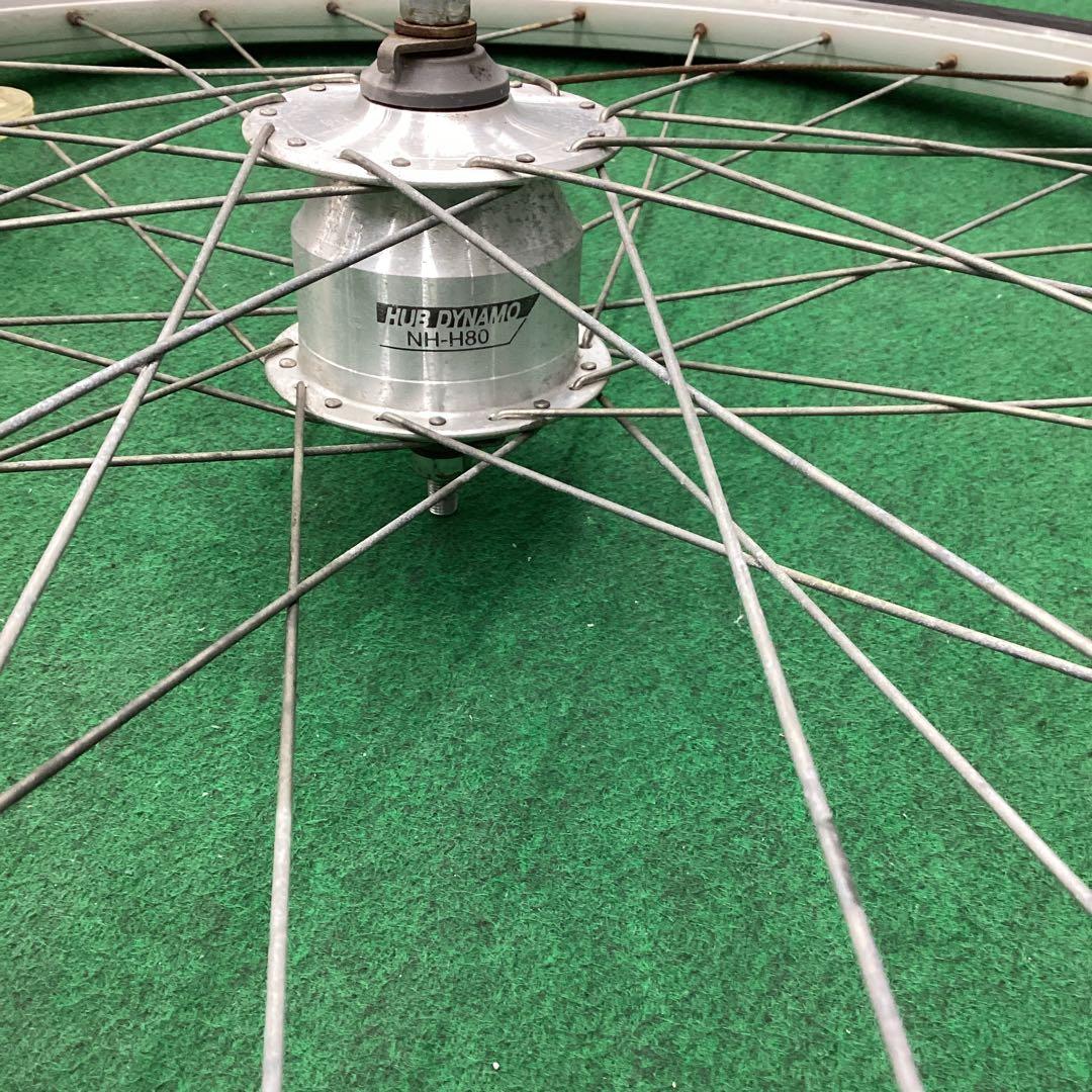 アルミリム　前輪 27x1-3/8 タイヤ付 ハブダイナモ 27インチ j1端子