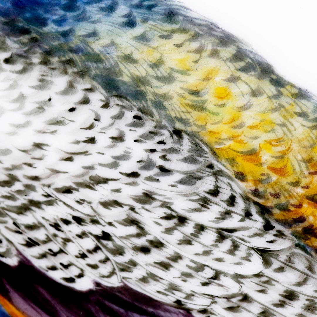 【美品 １級品】マイセン 孔雀 陶板画 プラーク 額装 送料込み