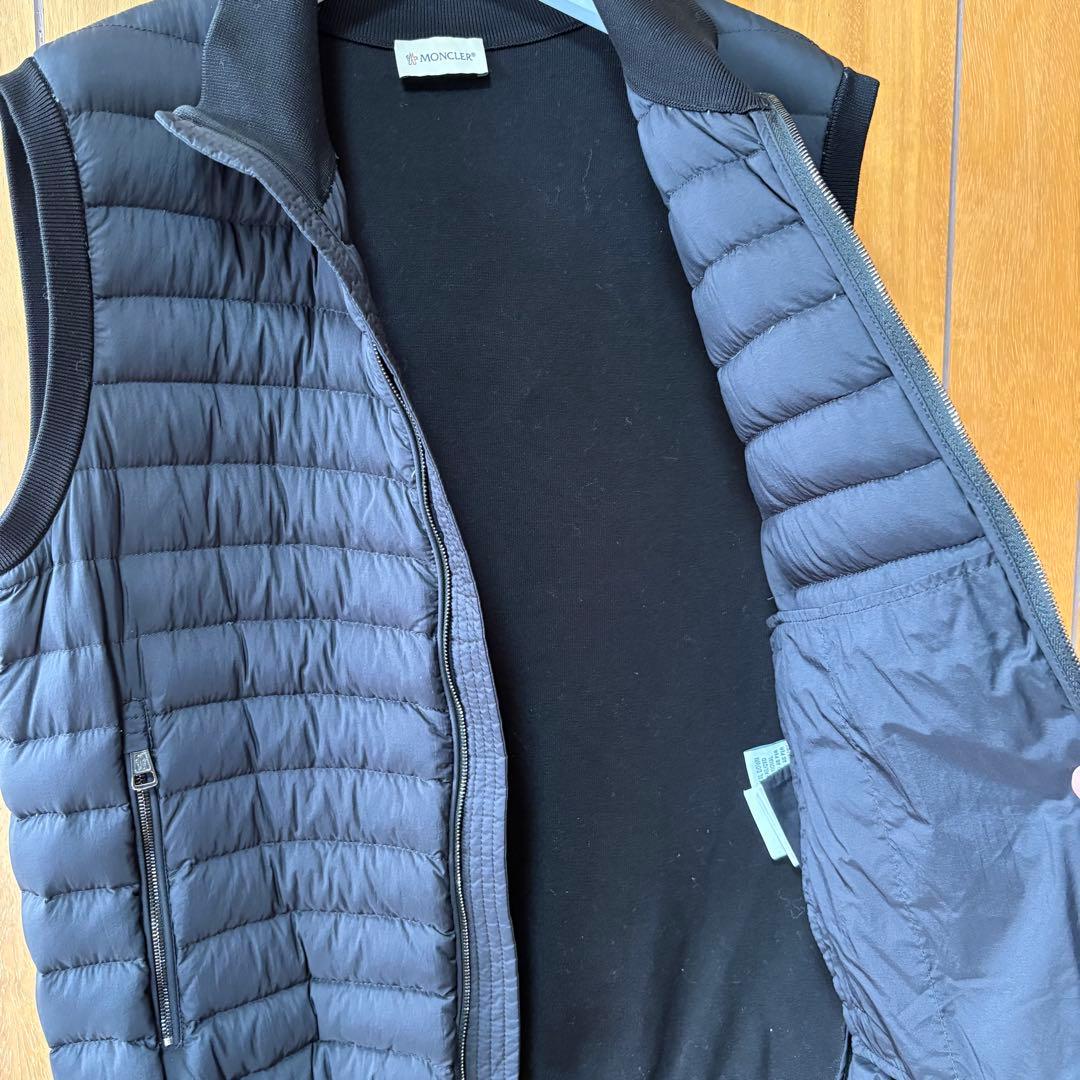 【美品】MONCLER モンクレール ニット切替ダウンジップアップベスト