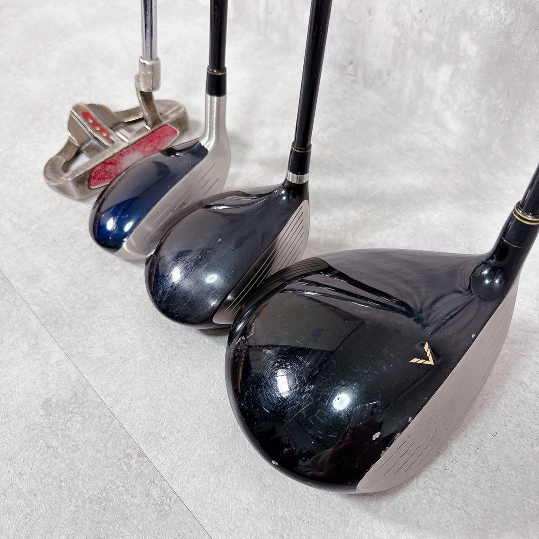 V810 ツアーステージ メンズ ゴルフ クラブ フルセット エナメル 赤 男性