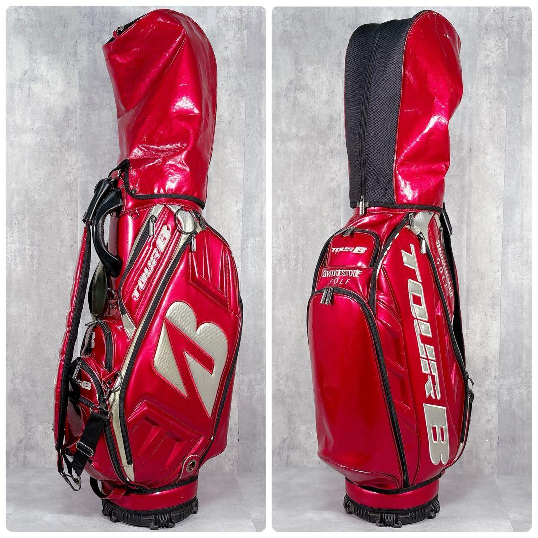 V810 ツアーステージ メンズ ゴルフ クラブ フルセット エナメル 赤 男性