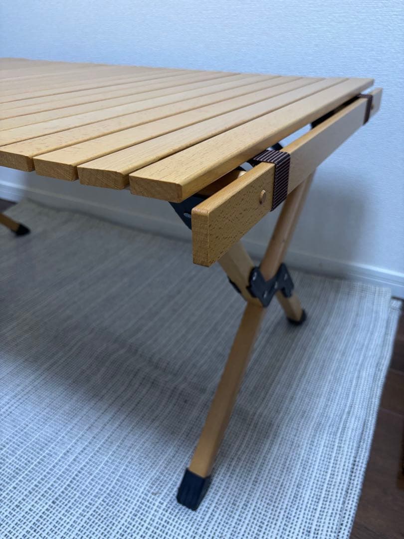 木製テーブル　ロールトップテーブル 60×90cm