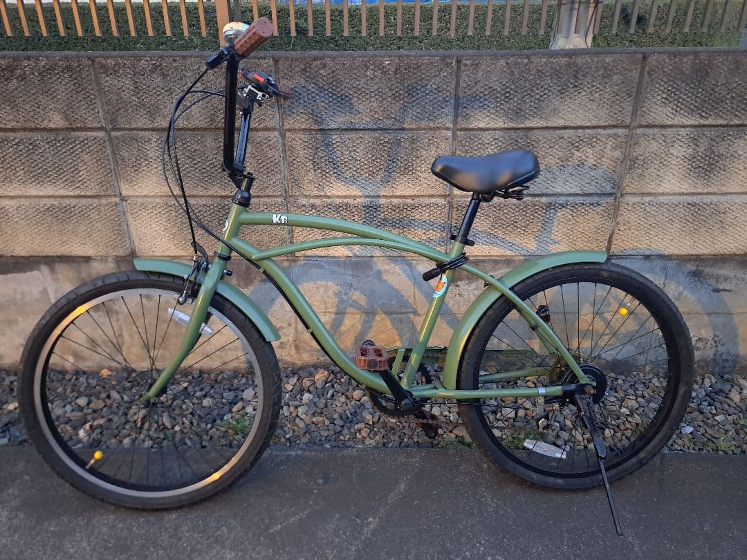 直接取引の場合は2000円値引き!! KBビーチクルーザー24インチ 6段変速