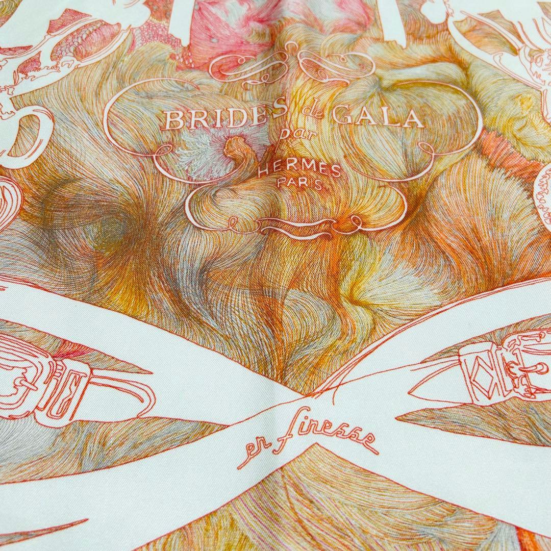 希少【名品】訳あり　エルメス カレ90 ブリッド ドゥ ガラ シルク