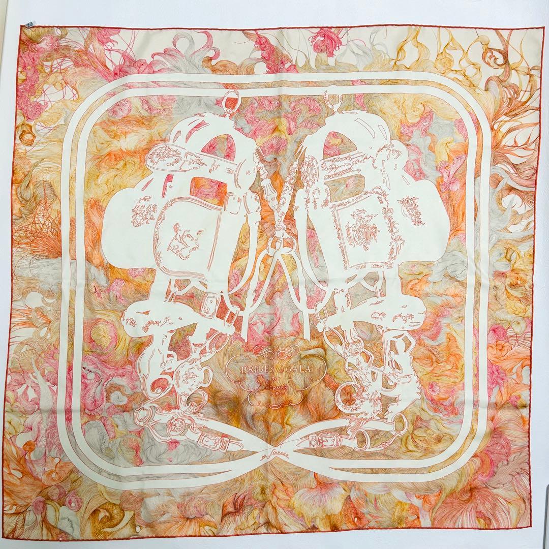 希少【名品】訳あり　エルメス カレ90 ブリッド ドゥ ガラ シルク