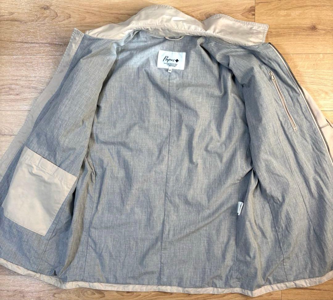 PAPAS PLUS サファリジャケット Mサイズ ブルゾン カバーオール