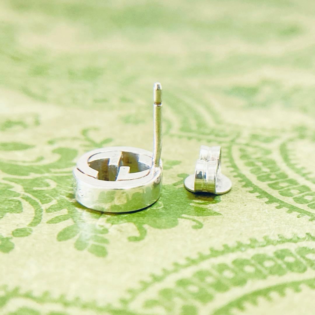 GUCCI インターロッキング G ピアス 片耳 シルバー S259064