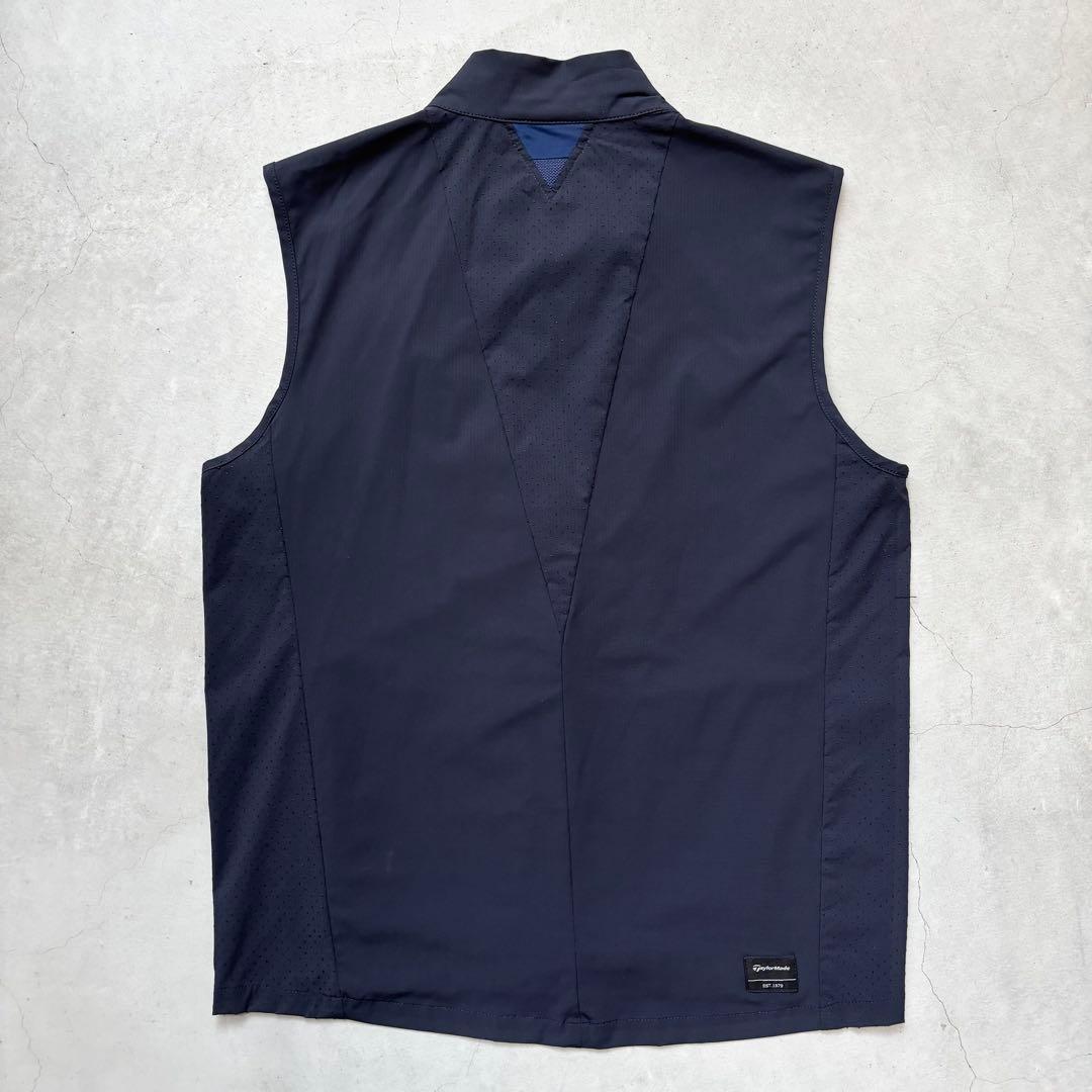 【美品】TaylorMade テーラーメイド ゴルフ ナイロンジップアップベスト