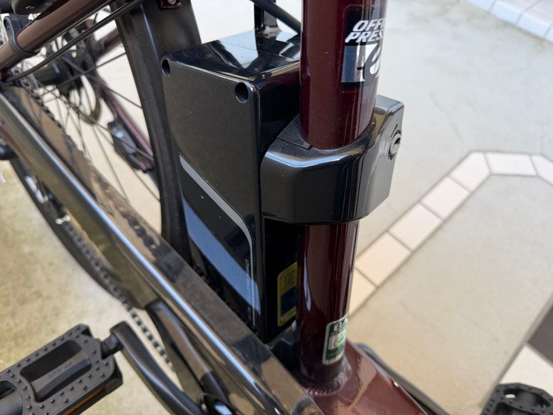 電動アシスト自転車 シティタイプ バーガンディ