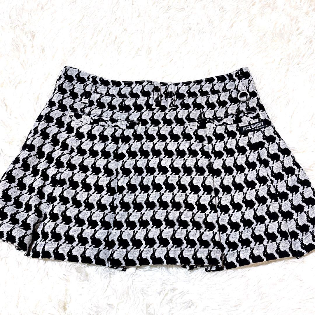 美品 ジャックバニー スカート 総柄 うさぎ ゴルフウェア レディース 2