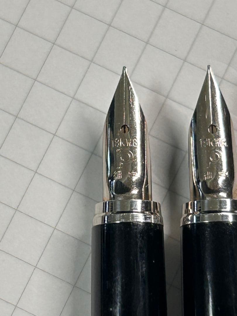 プラチナ万年筆 Riviere リヴィエール 18K WG 食刻 縦柄 廃盤