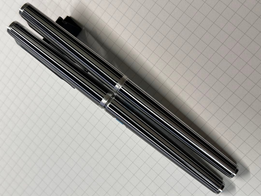 プラチナ万年筆 Riviere リヴィエール 18K WG 食刻 縦柄 廃盤