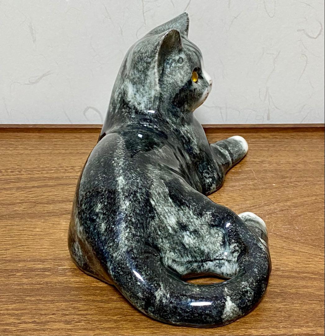 サイズ3　ウィンスタンレイキャット　ケンジントンキャット　サバトラ猫　貫入無し❣️