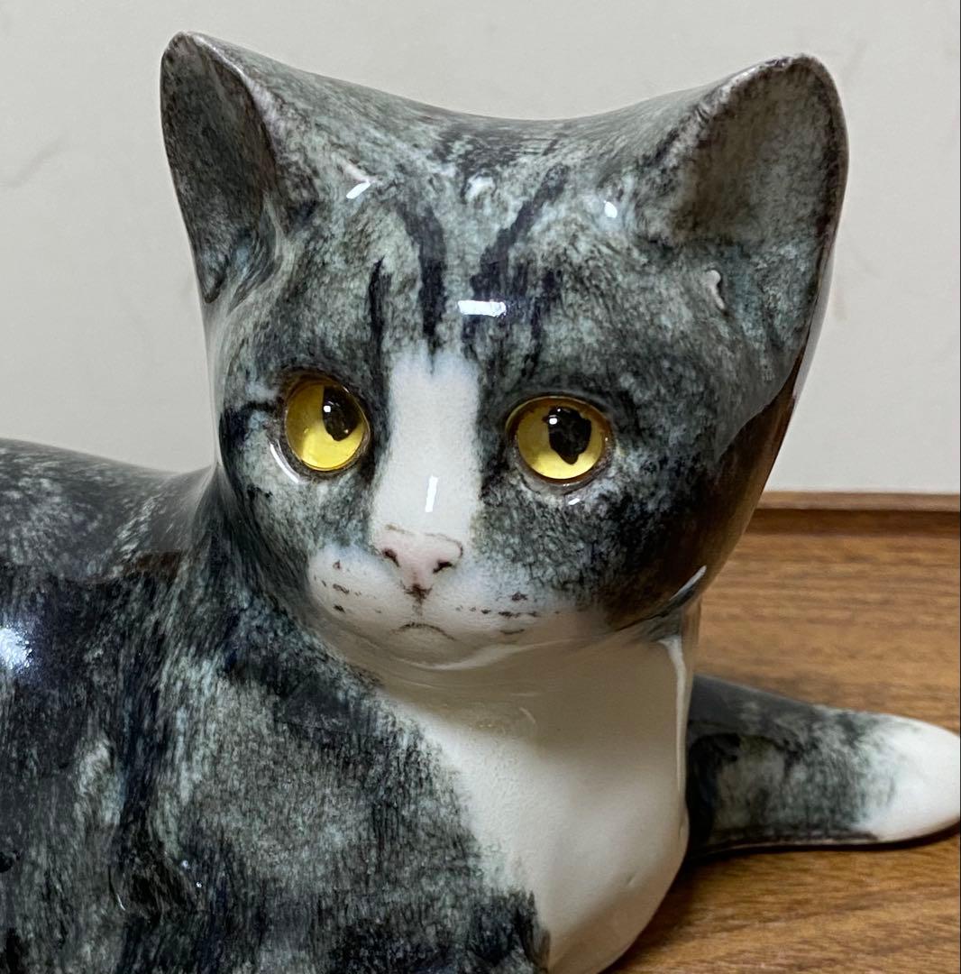 サイズ3　ウィンスタンレイキャット　ケンジントンキャット　サバトラ猫　貫入無し❣️