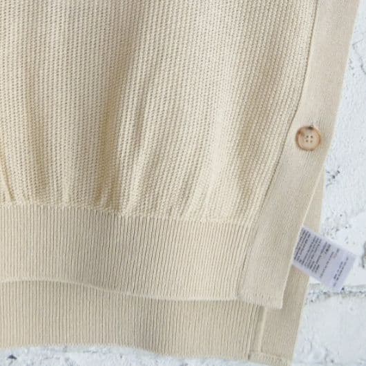 【新品タグ付】BATONER 和紙 ニットベスト アイボリー サイズ2 M